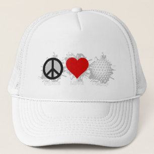 Casquette Emblème de golf d'amour de paix