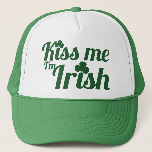 Casquette Embrasse-moi je suis irlandais (Devant)