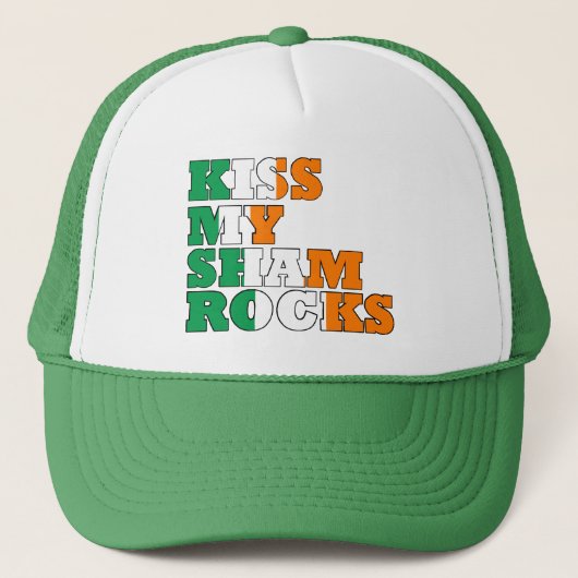 Casquette Embrasse mon St patrick shamrock (Devant)