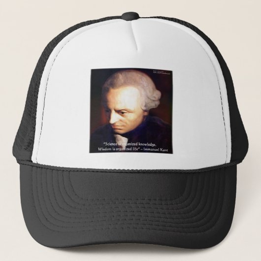 Casquette Emmanuel Kant Science Vs Citation De Connaissances (Devant)