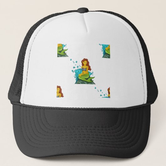 Casquette emoji mermaid (Devant)