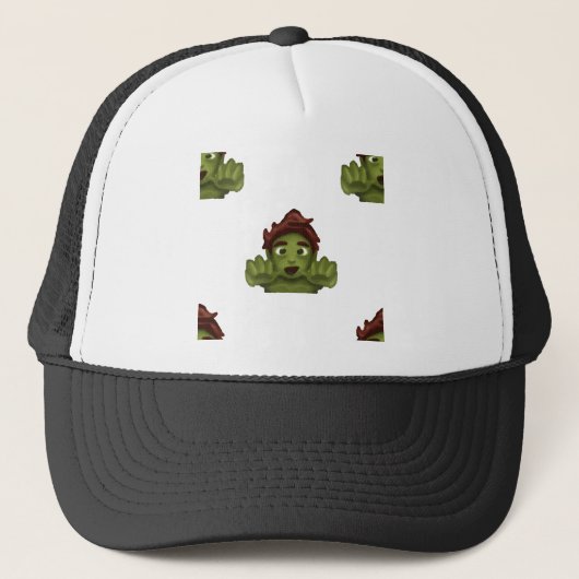 Casquette emoji zombie (Devant)