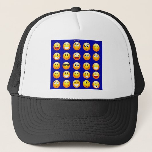 Casquette emojis bleu foncé (Devant)