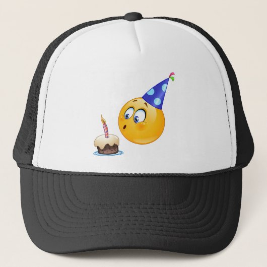 Casquette émoticône anniversaire (Devant)