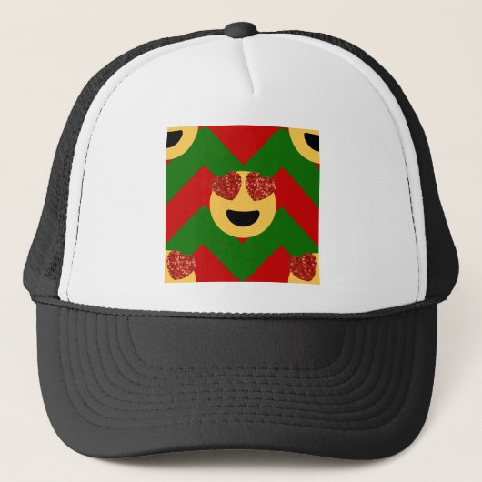 Casquette émoticône de coeur de noël (Devant)
