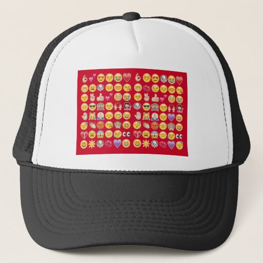 Casquette émoticône rouge (Devant)