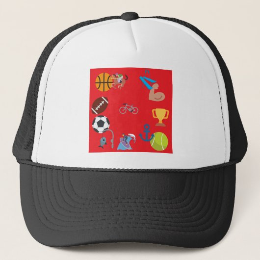 Casquette émoticône sportive (Devant)
