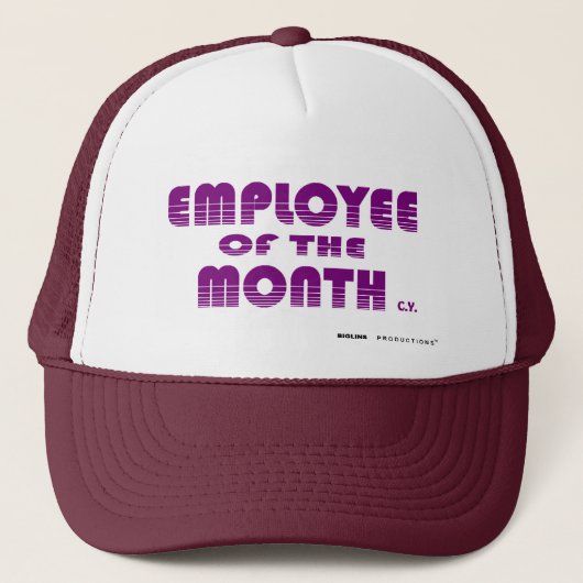 Casquette EMPLOYÉ DU MOIS, biglins - customisés (Devant)