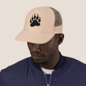 Casquette Empreinte de griffe d'ours noir devant et derrière (En situation)