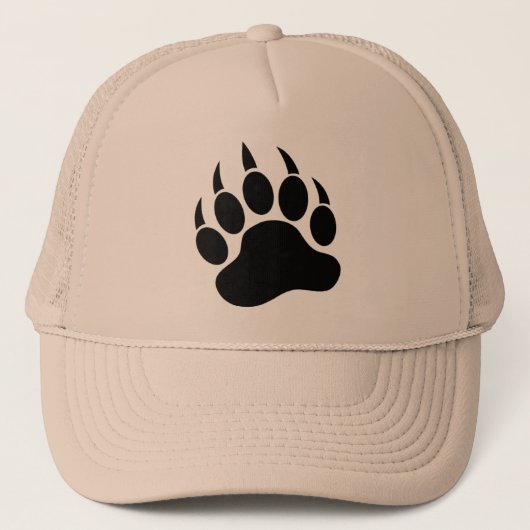Casquette Empreinte de griffe d'ours noir devant et derrière (Devant)