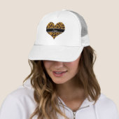 Casquette Empreinte de léopard de parties scintillant jaune (En situation)