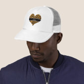 Casquette Empreinte de léopard de parties scintillant jaune (En situation)