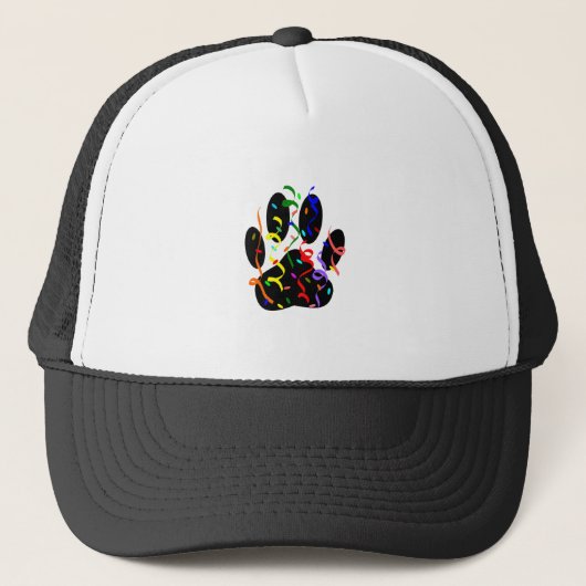 Casquette Empreinte de patte De Chien Avec Confetti Et Strea (Devant)