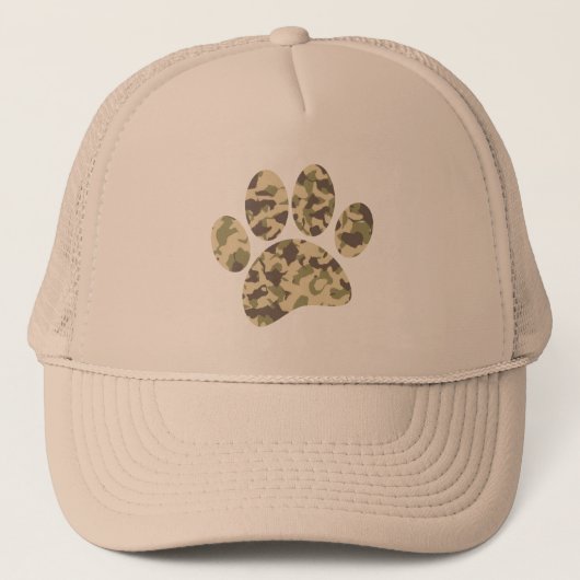 Casquette Empreinte de patte de chien Camo (Devant)