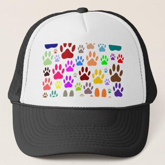 Casquette Empreintes de pattes de chiens partout (Devant)