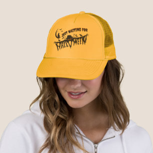 Casquette En Attendant Juste Halloween Fun Citrouille Chat G