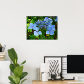 Casquette en dentelle bleue Hydrangea - Poster (Bureau à domicile)
