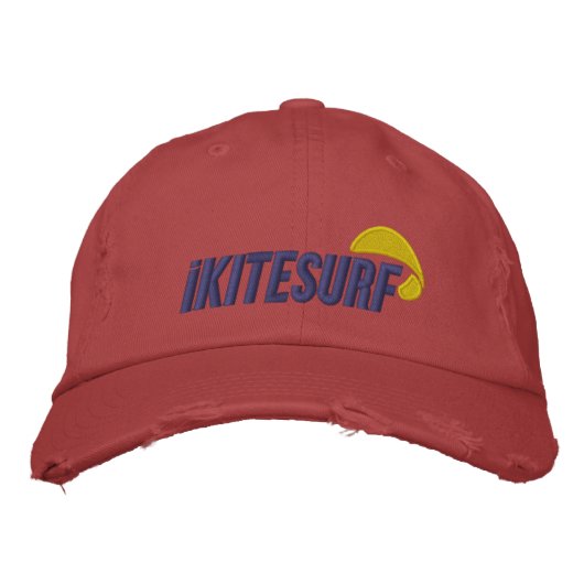 casquette en détresse rouge iK (Devant)