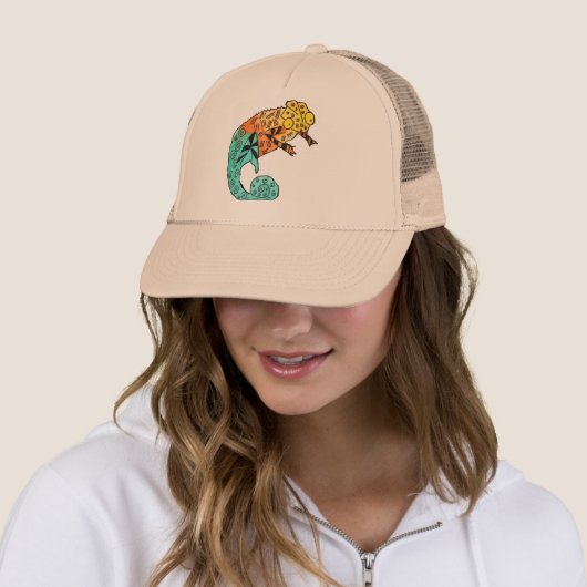 Casquette encre chameleon reptile (En situation)