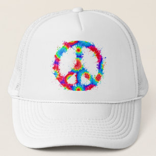 Casquette Encre de colorant de cravate de symbole de paix