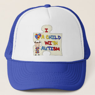 Casquette Enfant avec la fille 2 de brune d'autisme
