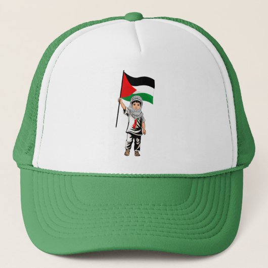 Casquette Enfant avec le drapeau de Keffiyeh Palestine (Devant)