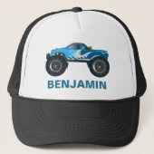 Casquette Enfants bleus de camion de monstre (Devant)