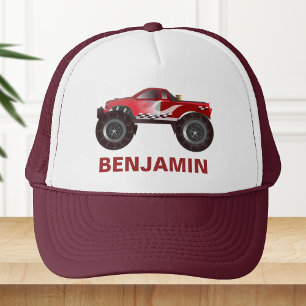 Casquette Enfants du camion monstre rouge