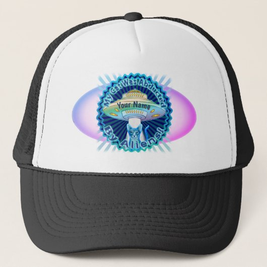 Casquette Enlèvement de chats Aliens de vaisseau spatial (Devant)