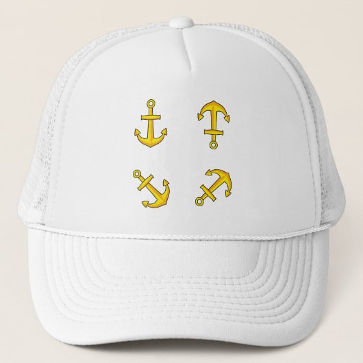 Casquette Ensemble d'Ancres en bateau doré (Devant)