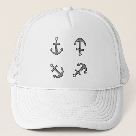 Casquette Ensemble d'Ancres pour bateaux à cartons (Devant)