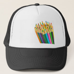 Casquette Ensemble de crayons colorés sur arrière - plan b