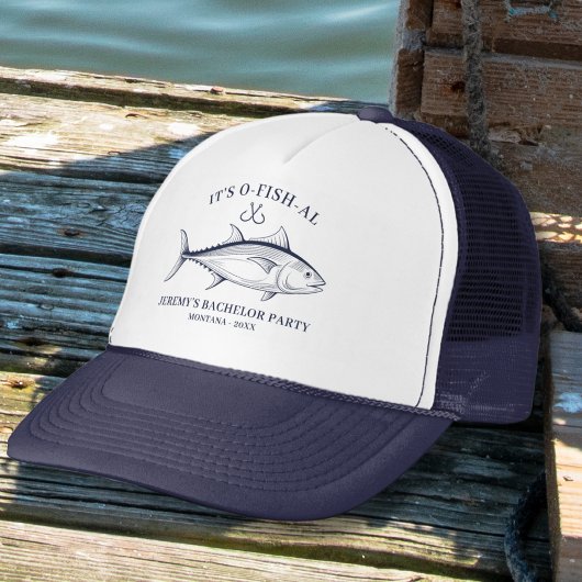 Casquette Enterrement de vie de garçon pêche personnalisé