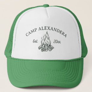 Casquette Enterrement de vie de jeune fille en camping