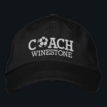 Casquette entraîneur de football<br><div class="desc">Bon appétit ! Modifiez le nom. Voir ma section SPORTS,  École et Casquette pour plus d'informations. J'ai COACH verrouillé,  donc je suggère que les seules modifications de couleur que vous pourriez apporter sur le casquette seraient les couleurs sombres. Merci,  Sharon Rhea Ford,  NBCT-Art,  www.zazzle.com/sharonrhea*</div>