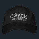 Casquette entraîneur de football<br><div class="desc">Bon appétit ! Modifiez le nom. Voir ma section SPORTS,  École et Casquette pour plus d'informations. J'ai COACH verrouillé,  donc je suggère que les seules modifications de couleur que vous pourriez apporter sur le casquette seraient les couleurs sombres. Merci,  Sharon Rhea Ford,  NBCT-Art,  www.zazzle.com/sharonrhea*</div>