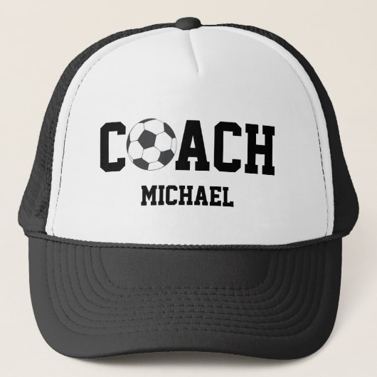 Casquette ENTRAÎNEUR DE football / football Personnalisé (Devant)