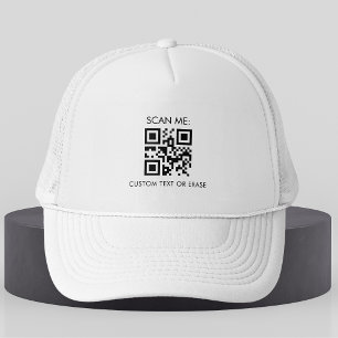 Casquette Entreprise personnalisée QR Code et texte minimali