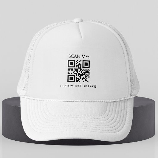 Casquette Entreprise personnalisée QR Code et texte minimali