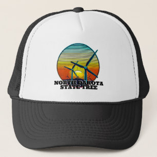 Casquette Éoliennes drôles d'arbre d'état