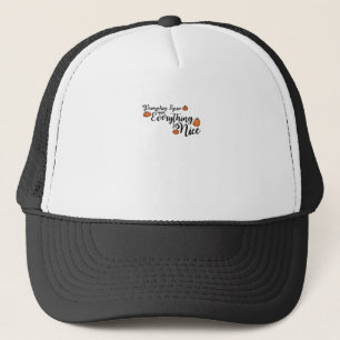 Casquette Épices citrouilles Et Tout Nice - Phrase Noir W