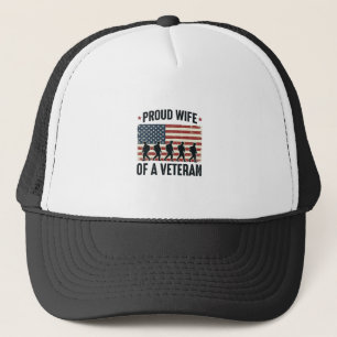 Casquette Épouse fière d'un vétéran design de t-shirt patrio