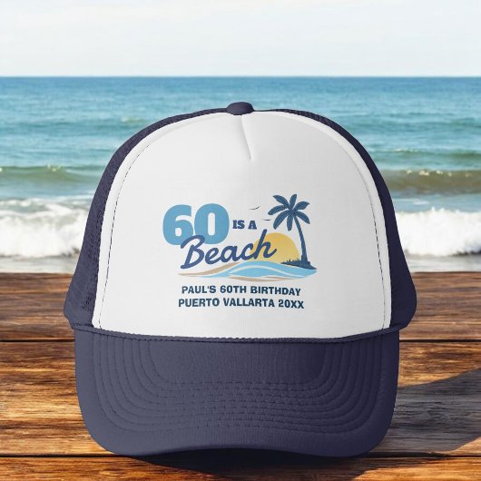 Casquette Équipage d'anniversaire Retro Sunset Beach