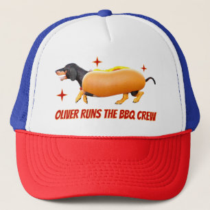 Casquette Équipage de BBQ de teckel personnalisé Drôle de ch