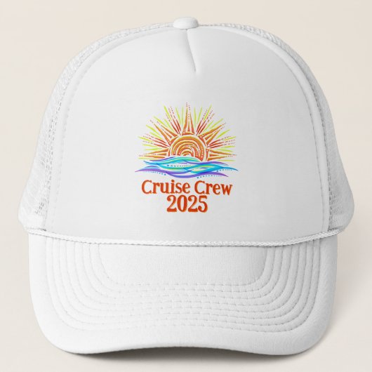 Casquette Équipage de croisière Soleil et vagues (Devant)