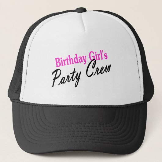 Casquette Équipage de partie de filles d'anniversaire (Devant)