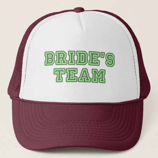 Casquette Équipe de la mariée - Texte universitaire (Devant)