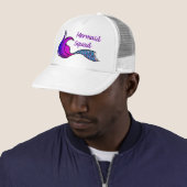 Casquette Équipe de sirène avec queue de sirène rose, bleue, (En situation)