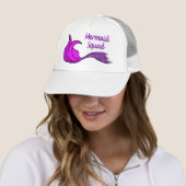 Casquette Équipe de sirène avec queue de sirène rose vif (En situation)