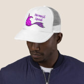 Casquette Équipe de sirène avec queue de sirène rose vif (En situation)